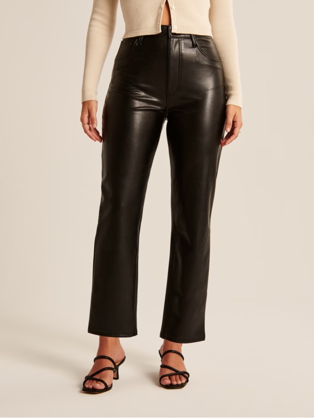Abercrombie & Fitch Black Leather Pants